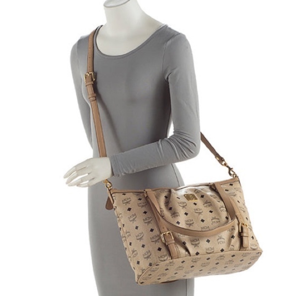 MCM Cream Viesto Two-way Crossbody Shoulder Bag - Picture 9 of 9